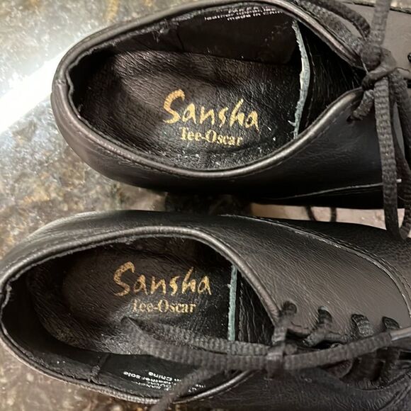 Sansha Tee-Oscar Black kids Tap Shoes. Size G which is a 11/12 - Picture 8 of 9